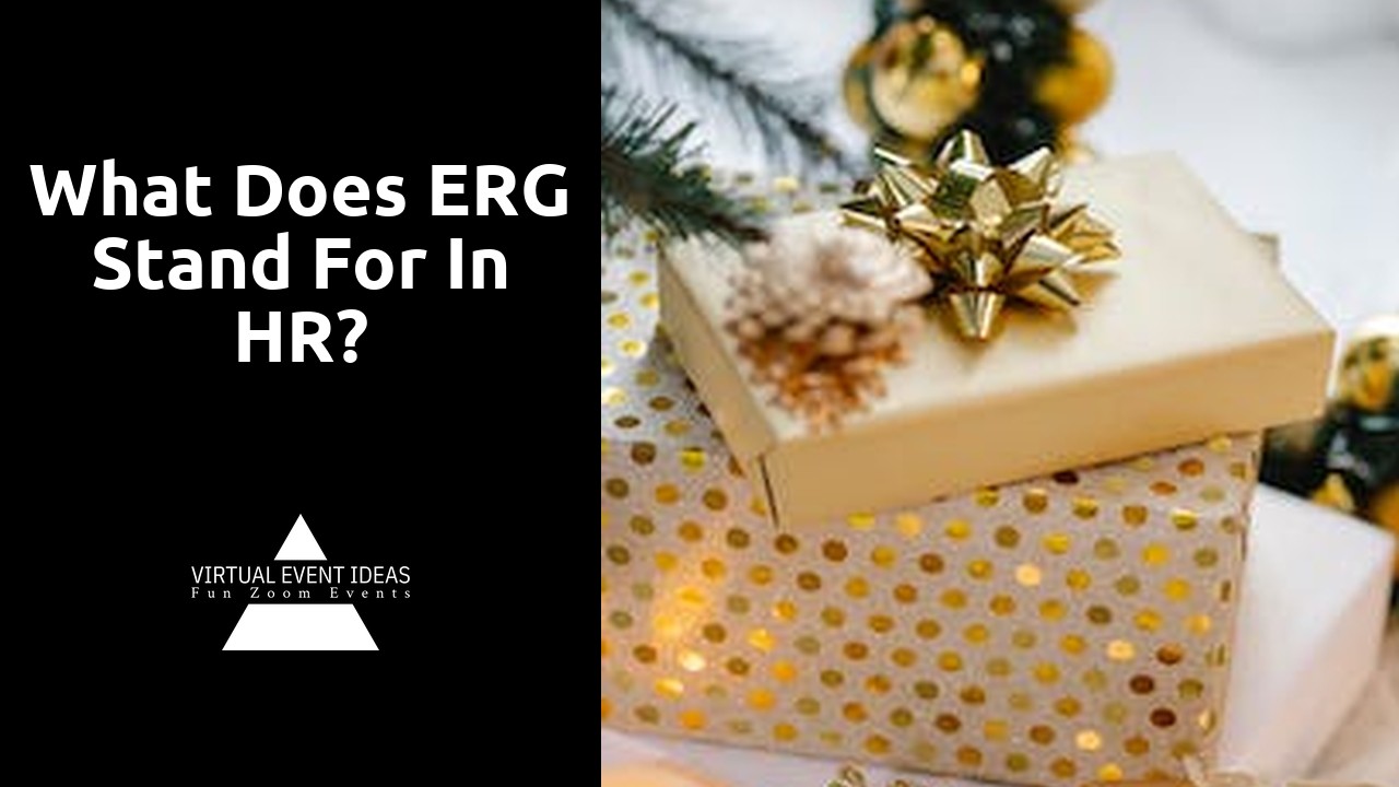 What does ERG stand for in HR?